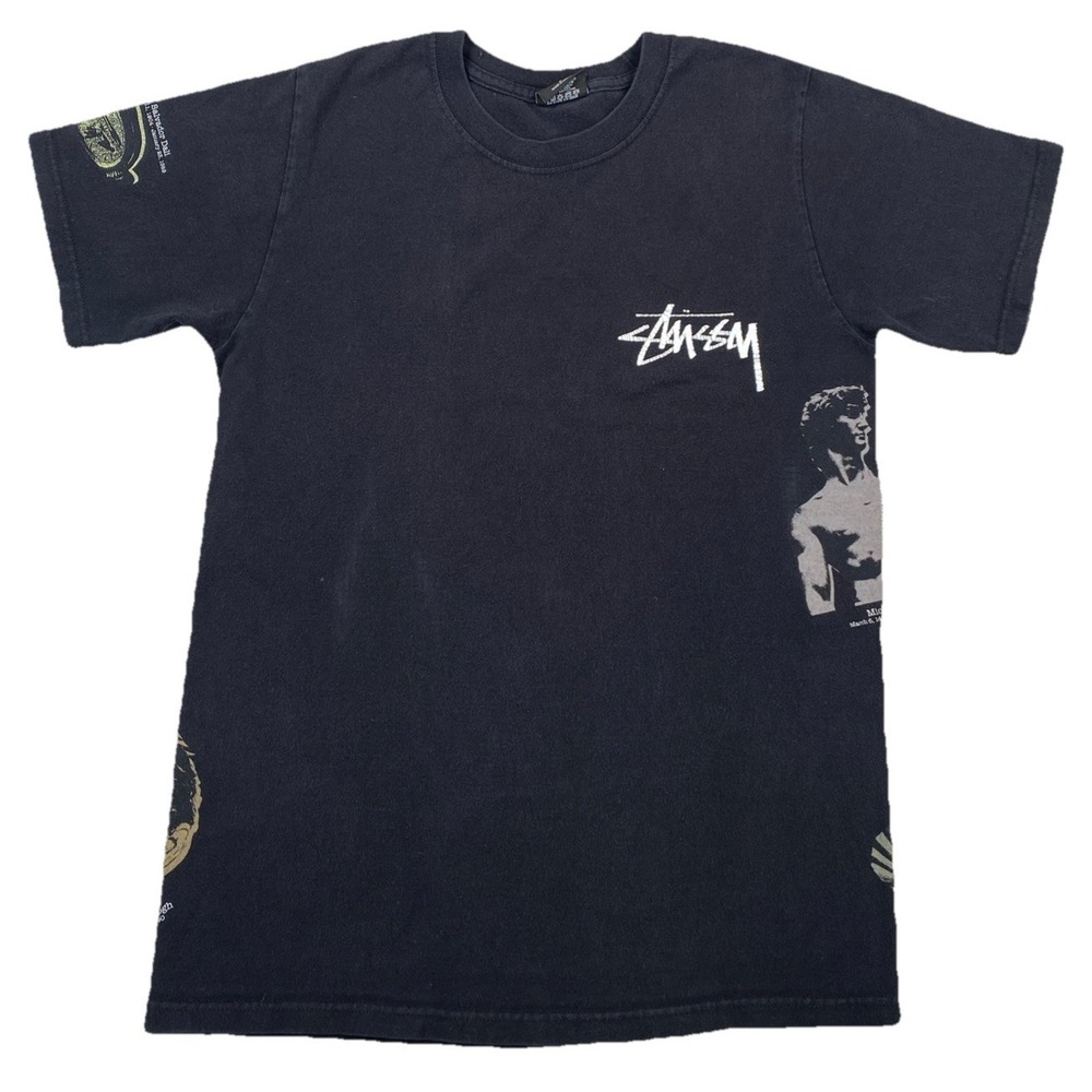 Stussy Artist AOP T-Shirt Black Picasso Da Vinci Van Gogh Men's Small
